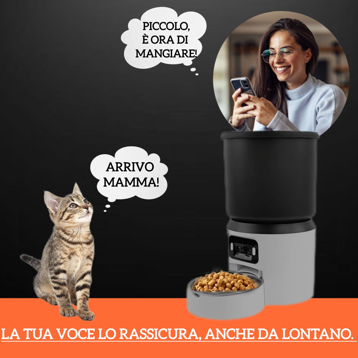 PetHug Feeder automatico smart 4L con telecamera HD