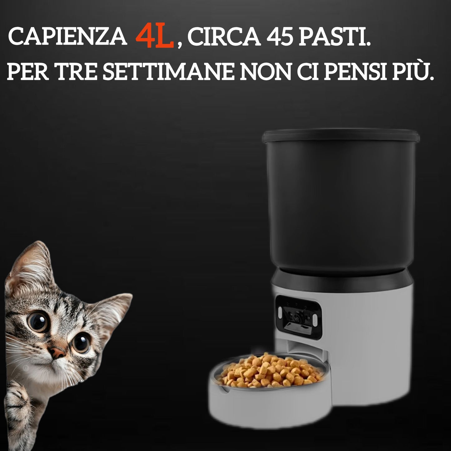 PetHug Feeder automatico smart 4L con telecamera HD